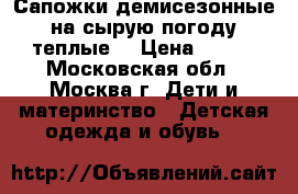 Сапожки демисезонные на сырую погоду теплые  › Цена ­ 700 - Московская обл., Москва г. Дети и материнство » Детская одежда и обувь   